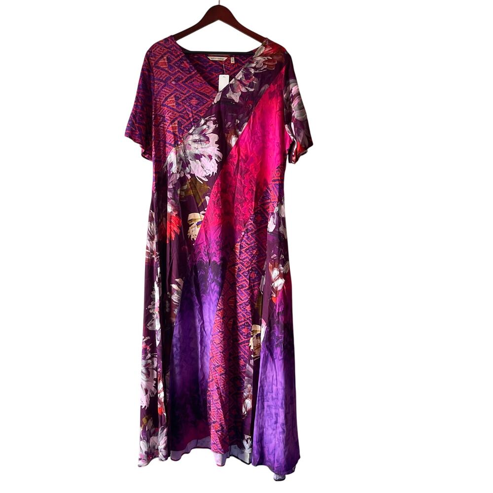 NWT Soft Surroundings Rosaria Floral Patchwork Maxi Dress XL